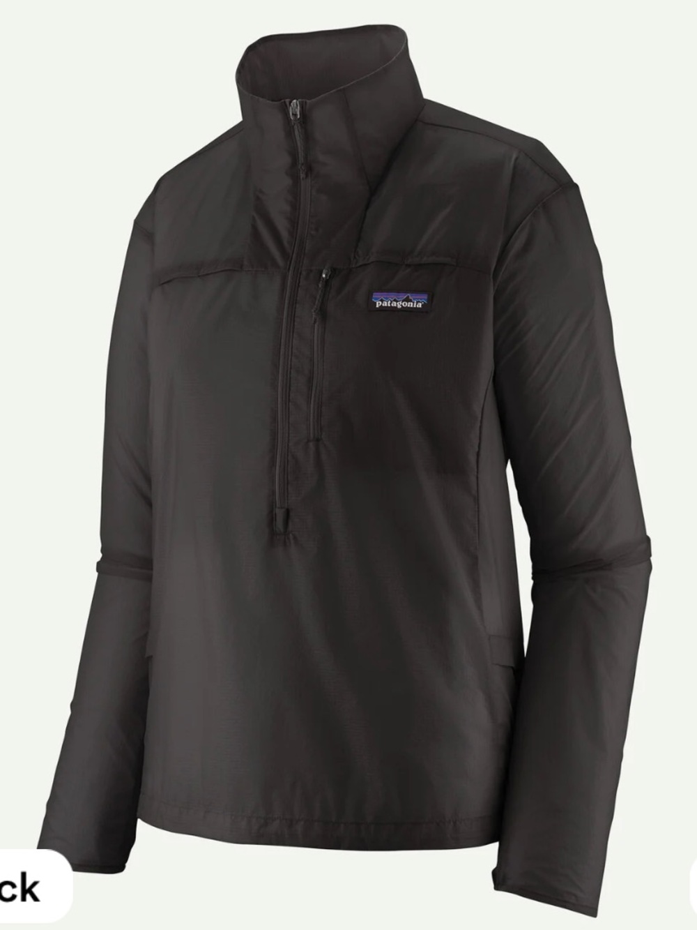 Patagonia Charcoal Houdini Stash Half-Zip Pullover Jacket